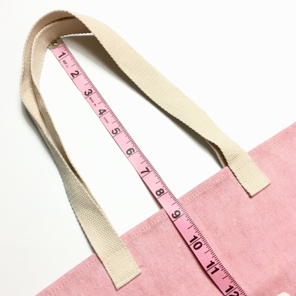 Pink Peace Canvas Tote Bag with Cork Bottom - Picture 6 of 8